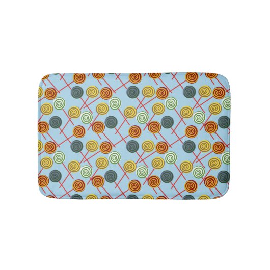 Bonbonmuster | Lollenmuster | Lollipop 5 Badematte (Vorderseite)