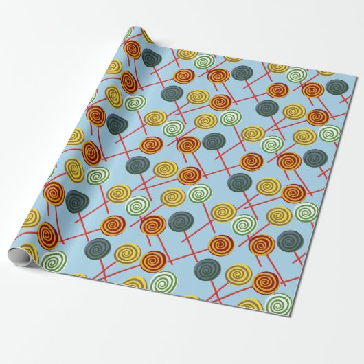 Bonbonmuster | Lollenmuster | Lollipop 5 Geschenkpapier (Ungerollt)