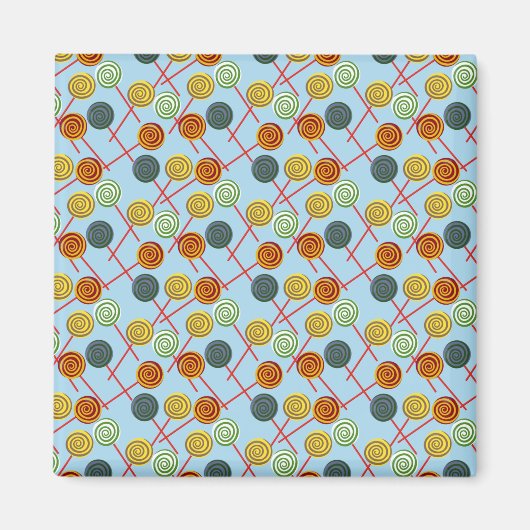 Bonbonmuster | Lollenmuster | Lollipop 5 Magnet (Vorne)