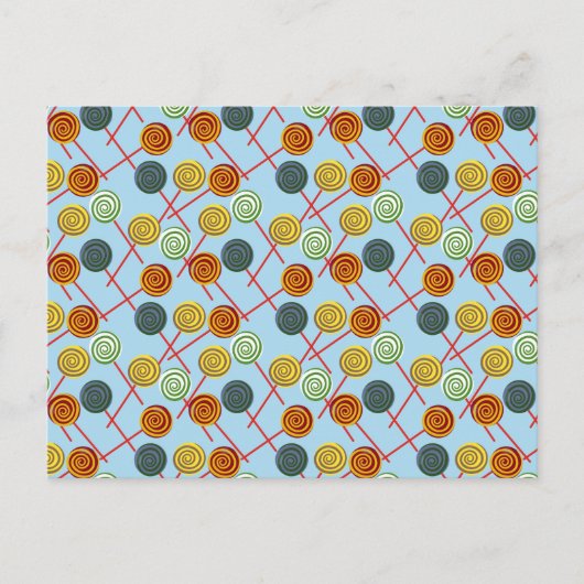 Bonbonmuster | Lollenmuster | Lollipop 5 Postkarte (Vorderseite)