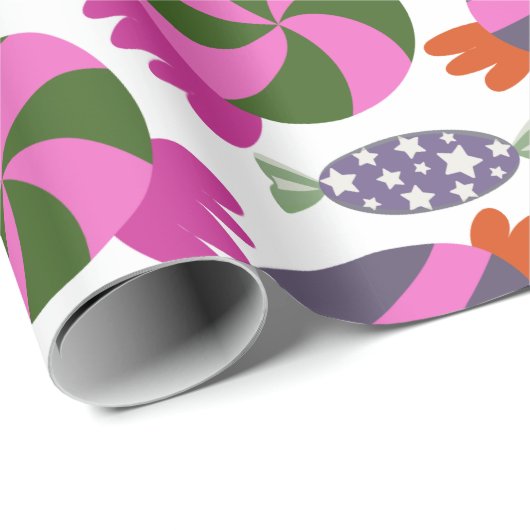 Bonbonmuster | Lollenmuster | Lollipop 6 Geschenkpapier (Rolleneckpunkt)