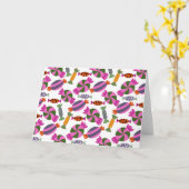 Bonbonmuster | Lollenmuster | Lollipop 6 Karte (Gelbe Blume)