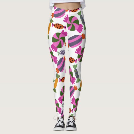 Bonbonmuster | Lollenmuster | Lollipop 6 Leggings (Vorderseite)