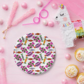 Bonbonmuster | Lollenmuster | Lollipop 6 Pappteller (Party)