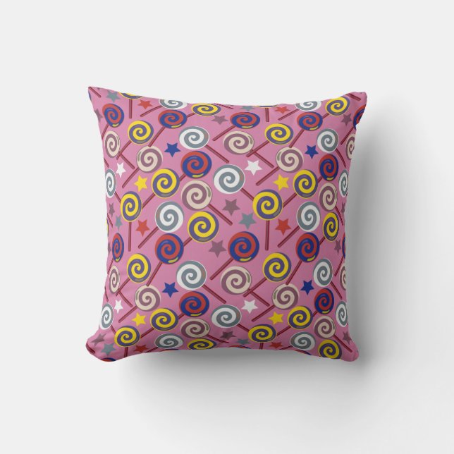 Bonbonmuster | Lollenmuster | Lollipop 7 Kissen (Vorderseite)