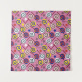 Bonbonmuster | Lollenmuster | Lollipop 7 Wandteppich (Vorderseite (Horizontal))