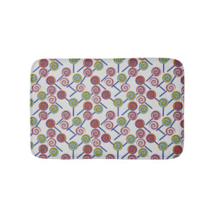 Bonbonmuster Lollenmuster Lollipop 8 Badematte