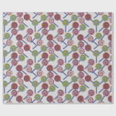 Bonbonmuster | Lollenmuster | Lollipop 8 Geschenkpapier (Flach)