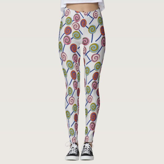 Bonbonmuster | Lollenmuster | Lollipop 8 Leggings (Vorderseite)