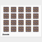 Bonbonmuster | Lollenmuster | Lollipop 9 Quadratischer Aufkleber (Blatt)