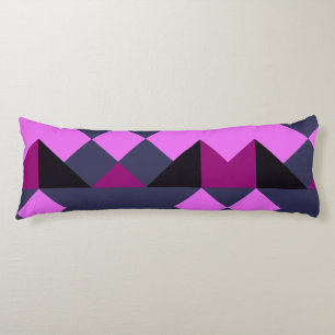 Bonbonrosa, Aubergine, Blau und Jaguar geometrisch Seitenschläferkissen