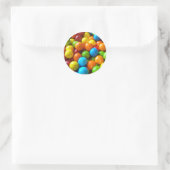 Bonbons 001 runder aufkleber (Tasche)