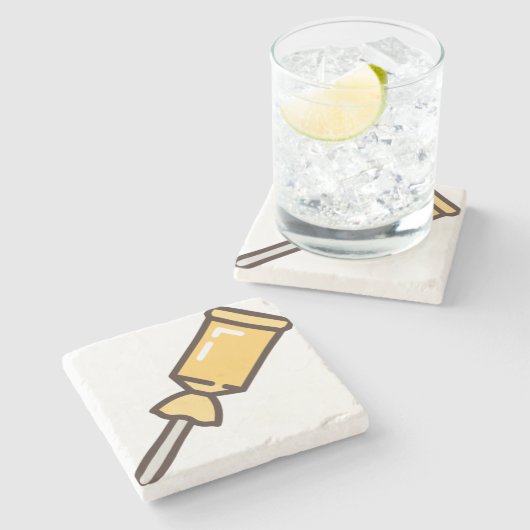 Bonbons-1 Steinuntersetzer (Seitenansicht)