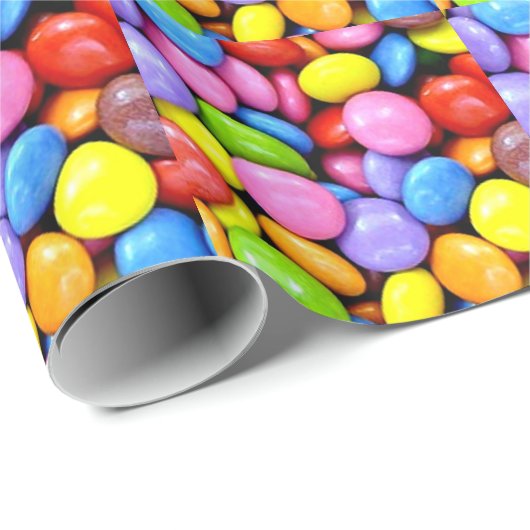 Bonbons, bunte süße Leckereien Geschenkpapier (Rolleneckpunkt)