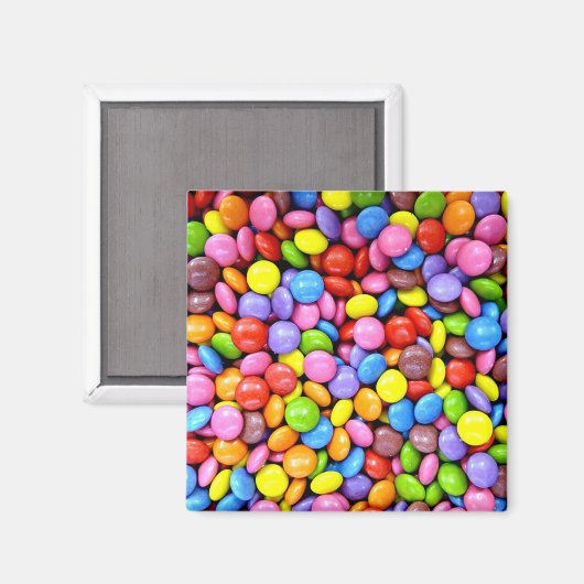 Bonbons, bunte süße Leckereien Magnet (Vorderseite/Rückseite)