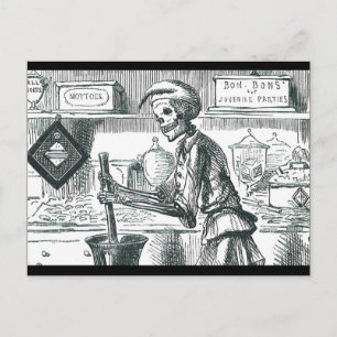 "BonBons for Juvenile Party" Evil Pharmacist Postkarte