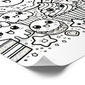 Bonbons Kuchen Färbungsseite Poster (Ecke)