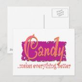 Bonbons machen alles besser postkarte (Vorne/Hinten)
