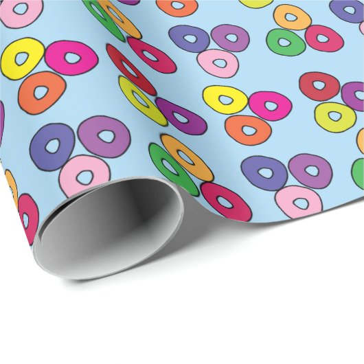 Bonbons oder Getreide aus Fruchtkreisen Geschenkpapier (Rolleneckpunkt)