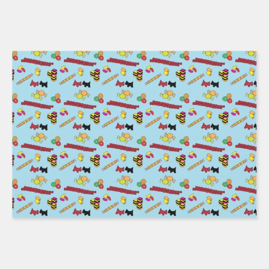 Bonbons, Süßigkeiten, Lakritze, Bonbons Geschenkpapier Set (Vorderseite 3)