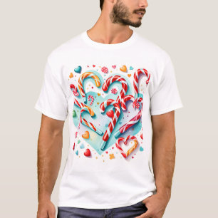 Bonbons und Herz T-Shirt
