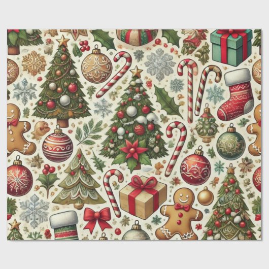 Bonbons und Ingwer Geschenkpapier (Flach)