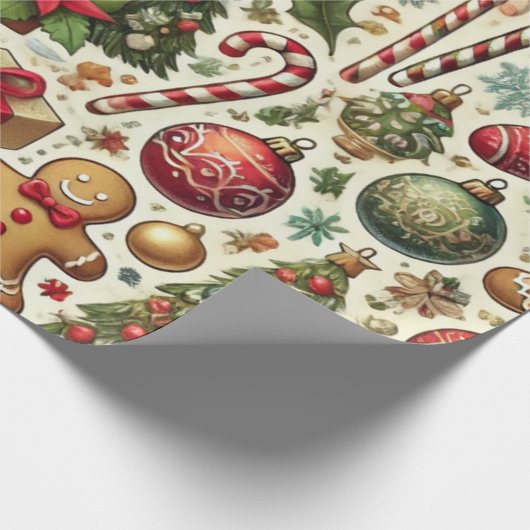 Bonbons und Ingwer Geschenkpapier (Ecke)