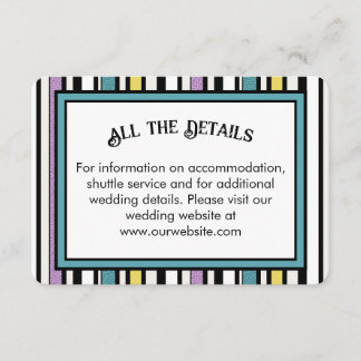 Bonbonstreifen - Hochzeitszittel Begleitkarte