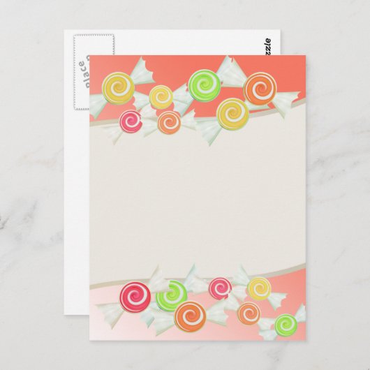 Bonbontropfen Postkarte (Vorne/Hinten)