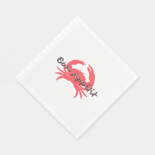 Bonbtit - Korallenkrabbe-Damaskus—Feiern Serviette (Ecke)