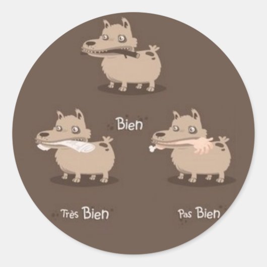 BonChien Runder Aufkleber (Vorderseite)