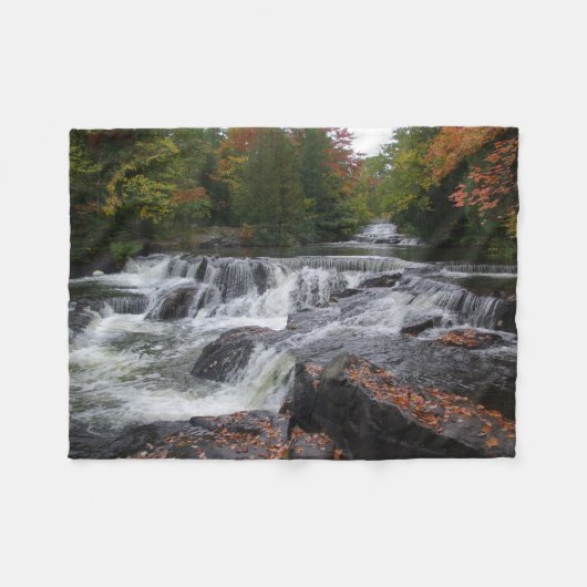 Bond Falls Cascades Fleece Decke (Vorderseite (Horizontal))