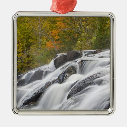 Bond Falls on the Middle Fork of the Ontonagon Silbernes Ornament (Vorne)