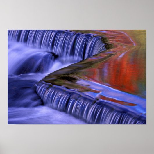 Bond Falls; Reflection Fall-Farbige Blätter; Poster (Vorne)