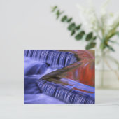 Bond Falls; Reflection Fall-Farbige Blätter; Postkarte (Stehend Vorderseite)