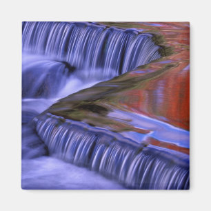 Bond Falls; Reflektierende herbstfarbene Blätter; Magnet