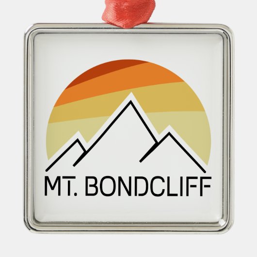 Bondcliff New Hampshire Retro Ornament Aus Metall (Vorne)