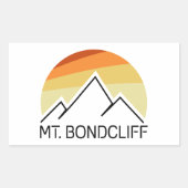 Bondcliff New Hampshire Retro Rechteckiger Aufkleber (Vorderseite)