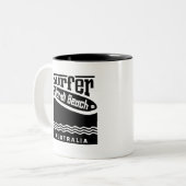 bondi 10 Strand-Surferfreier raum Zweifarbige Tasse (Vorderseite Links)