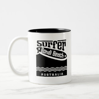 bondi 10 Strand-Surferfreier raum Zweifarbige Tasse