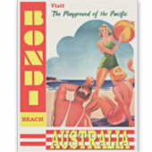 Bondi Beach, Australia, Aufkleber (Vorderseite)