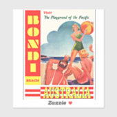 Bondi Beach, Australia, Aufkleber (Blatt)