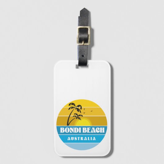 Bondi Beach Australia Button Gepäckanhänger (Vorderseite Vertikal)