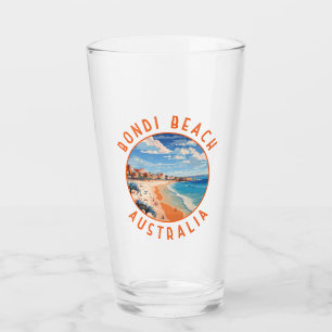 Bondi Beach Australia Reisen Art Vintag Glas