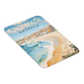 Bondi Beach Australia Reisen Art Vintag Magnet (Rechte Seite)