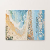 Bondi Beach Australia Reisen Art Vintag Puzzle (Horizontal)