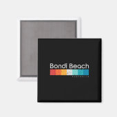Bondi Beach Australia Retro Design Magnet (Vorderseite/Rückseite)