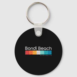 Bondi Beach Australia Retro Design Schlüsselanhänger