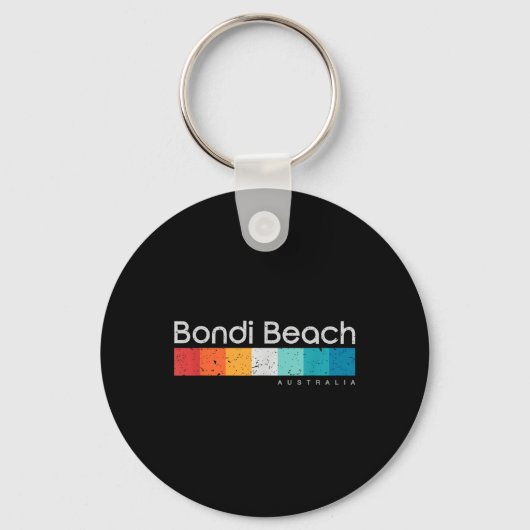 Bondi Beach Australia Retro Design Schlüsselanhänger (Vorderseite)