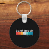 Bondi Beach Australia Retro Design Schlüsselanhänger (Vorderseite)